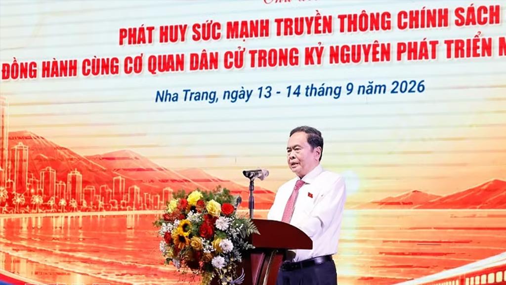 NA President Tran Thanh Man speaks at the 2026 national contributors' conference of the NA’s Dai bieu Nhan dan (People’s Representatives) Newspaper in the central province of Khanh Hoa on September 14, 2026. (Photo: VNA)