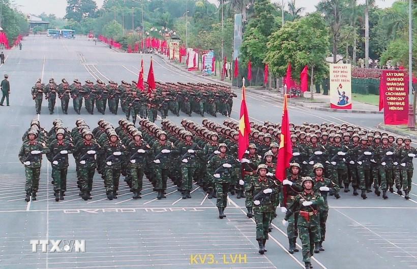 A parade rehearsal in preparation for the celebration of the 80th anniversary of the August Revolution (August 19, 1945 2025) and National Day (September 2, 1945 2025). (Photo: VNA)