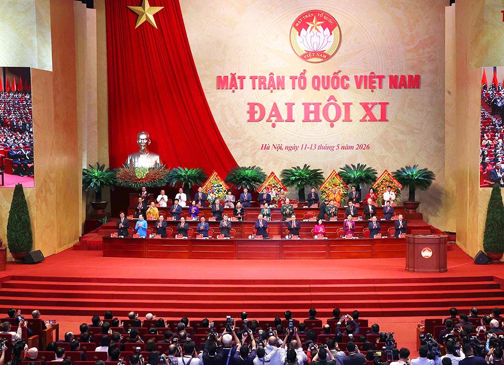 At the opening of the VFF's 11th National Congress. (Photo: VNA)
