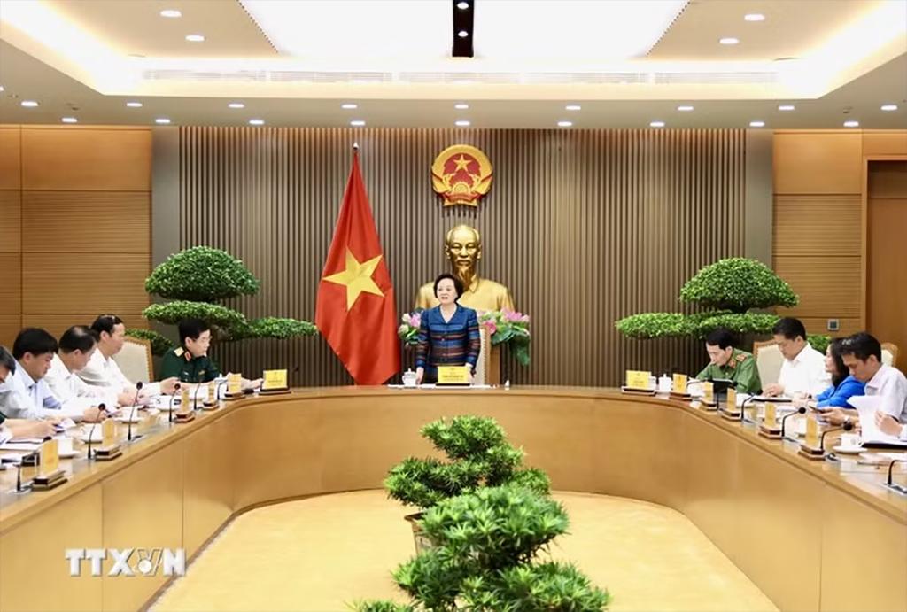 Deputy Prime Minister Pham Thi Thanh Tra speaks at the event. (Photo: VNA)