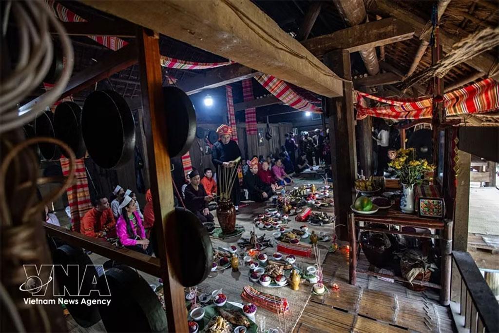 Mo Muong is a national intangible cultural heritage closely associated with the spiritual life of the Muong ethnic minority community (Photo: VNA)
