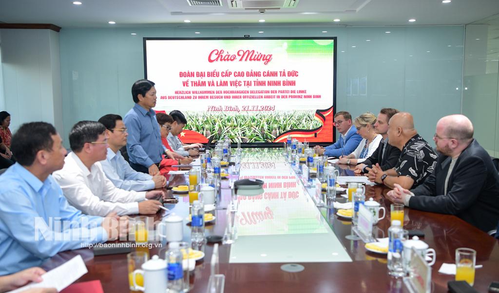 Delegation of Germany’s Left Party pays working visit to Ninh Binh
