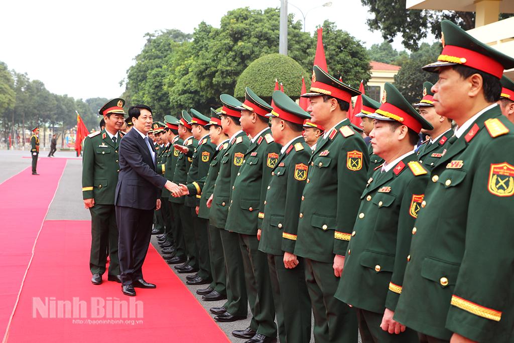 State President visits Army Corps 12 stationed in Ninh Binh