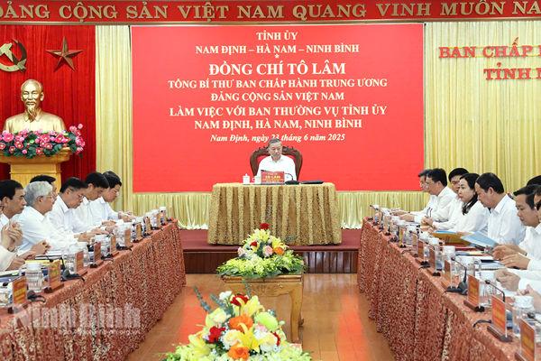 Merging Nam Dinh, Ha Nam, Ninh Binh – strategic move to create strong growth driver: Party chief