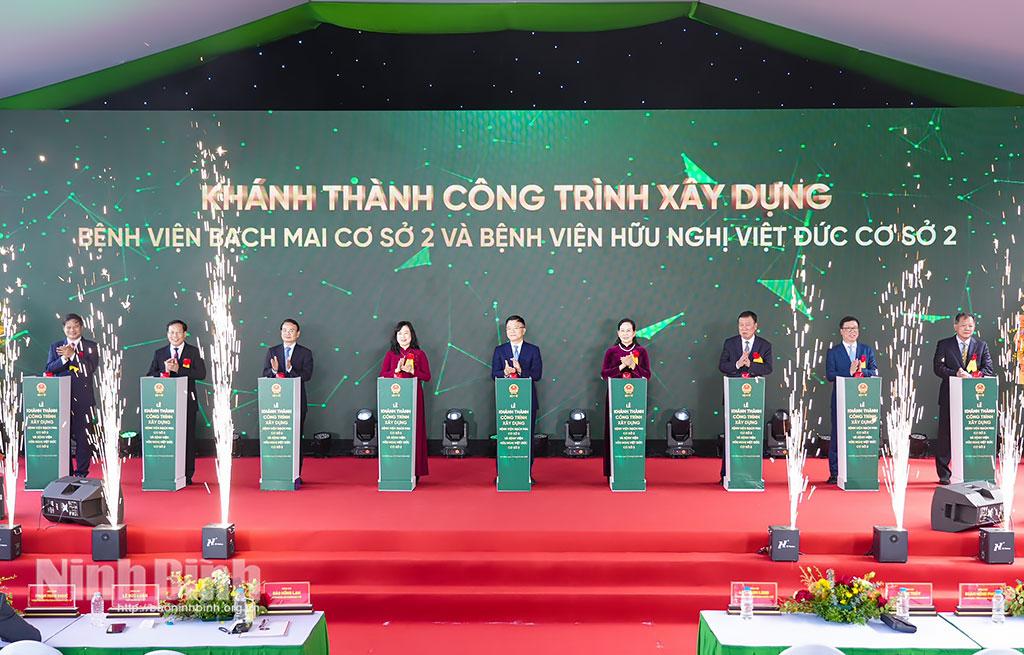 Delegates pressed the buttons to inaugurate the for the two projects.