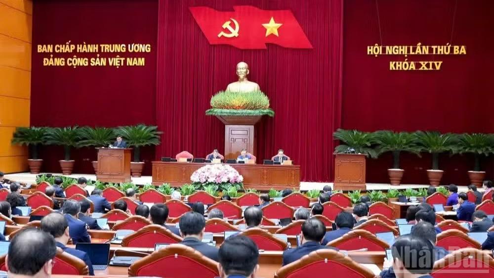 A view of the third plenum of the 14th Party Central Committee on July 23, 2026. (Photo: NDO)