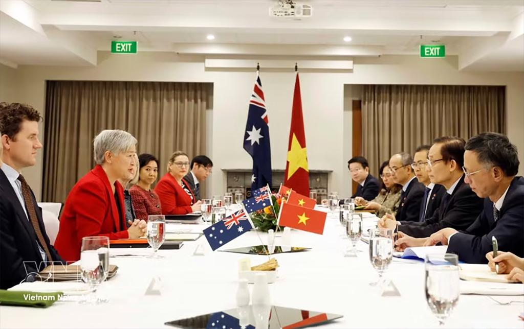 An overview of the 8th Vietnam Australia Foreign Ministers’ Meeting (FMM-8) in Canberra on August 12. (Photo: VNA)