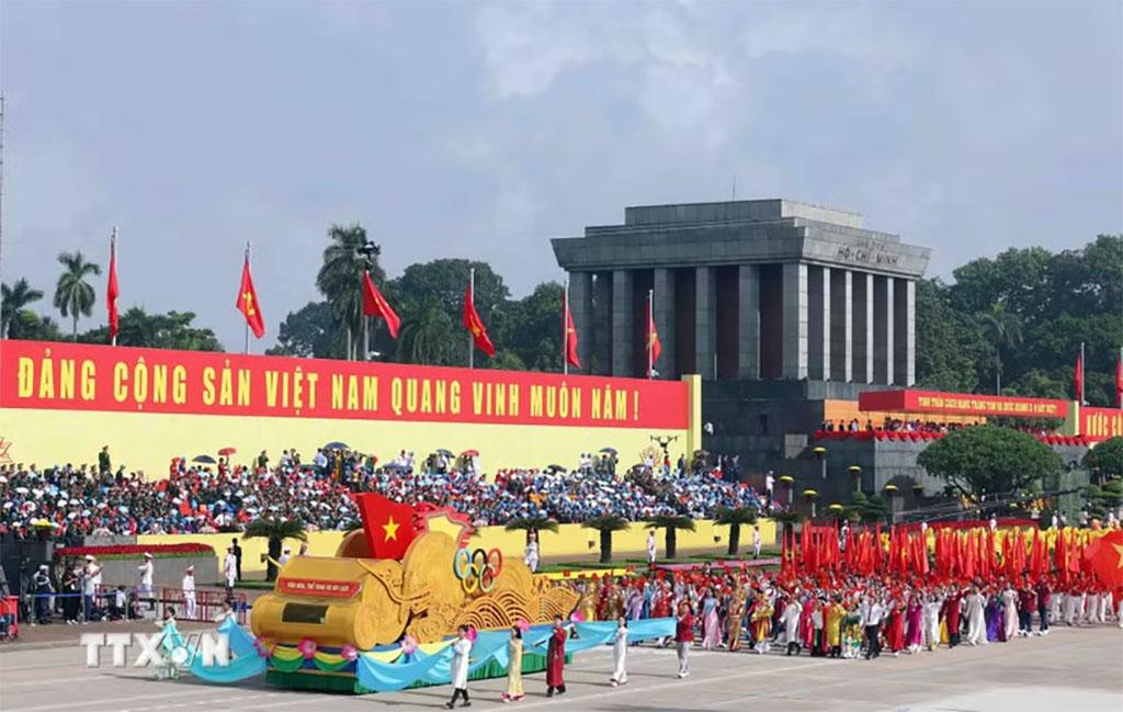 Marching at the 80th National Day anniversary celebration in 2025 (Photo: VNA)