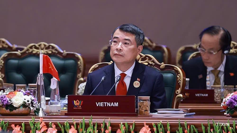 Prime Minister Le Minh Hung attends the 18th BRICS Summit. (Photo: VNA)