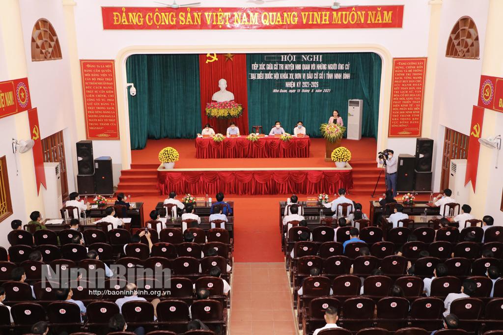 Ninh Binh: Candidates for NA and People's Council elections complete meetings with voters