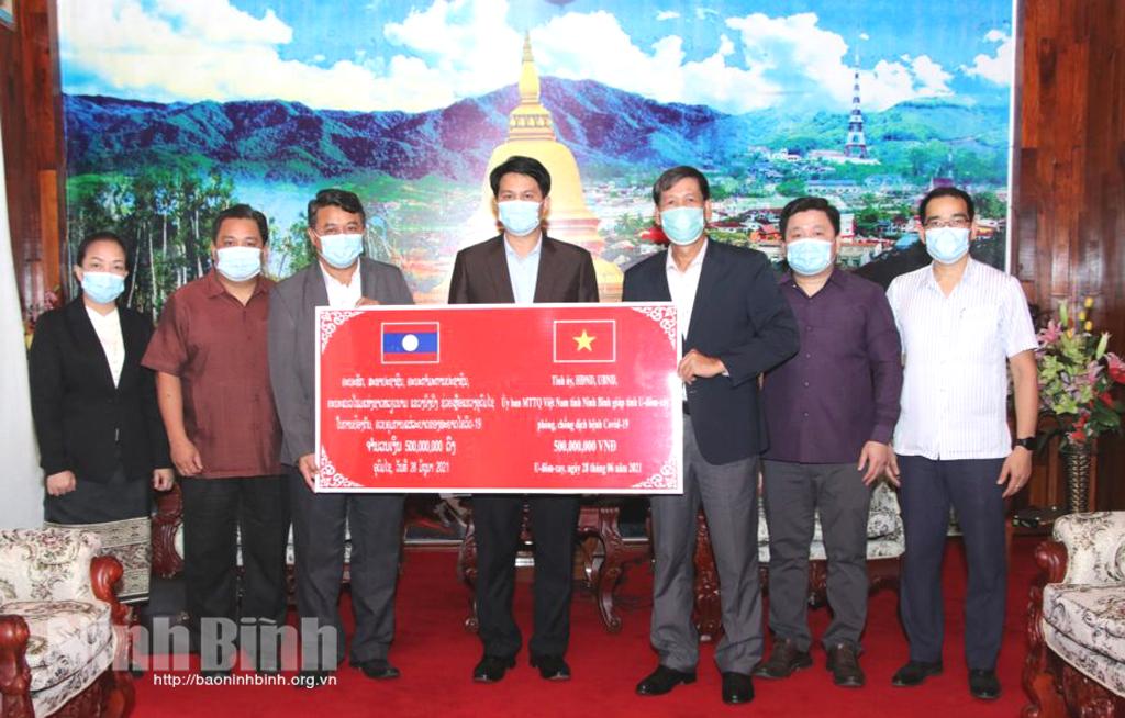 Ninh Binh supports Laos's Oudomxay province in COVID-19 fight
