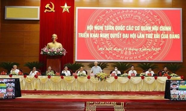 Conference of internal affairs agencies to realise 13th National Party Congress' Resolution opens