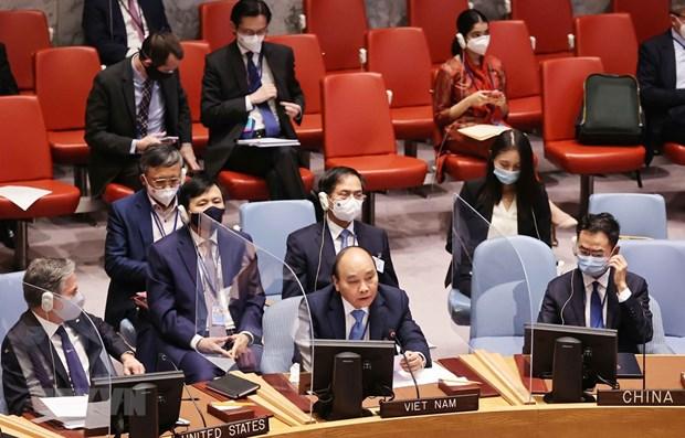 President raises proposals at UNSC's high-level open debate on climate security