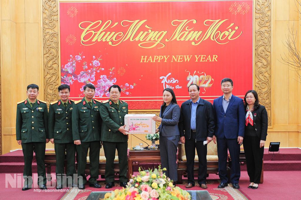 Leader Military Region 3 High command extends Tet greetings to Ninh Binh