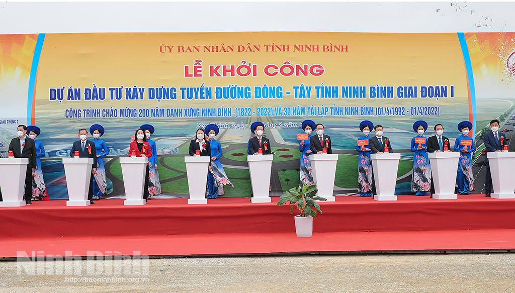 Party, NA officials attend ground-breaking, inauguration ceremonies of projects in Ninh Binh