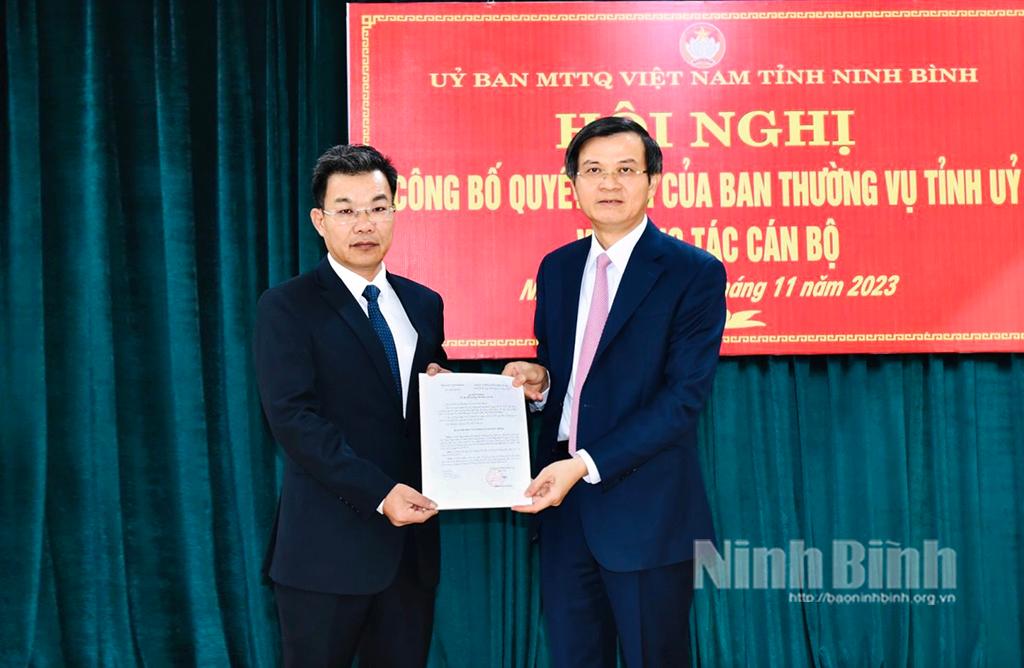 Provincial Vietnam Fatherland Front Committee has new President