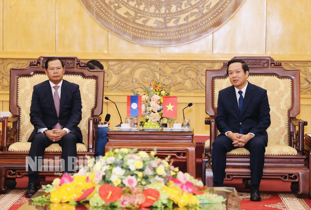 Chairman of provincial People's Committee receives Vietnamese, Lao border delegations