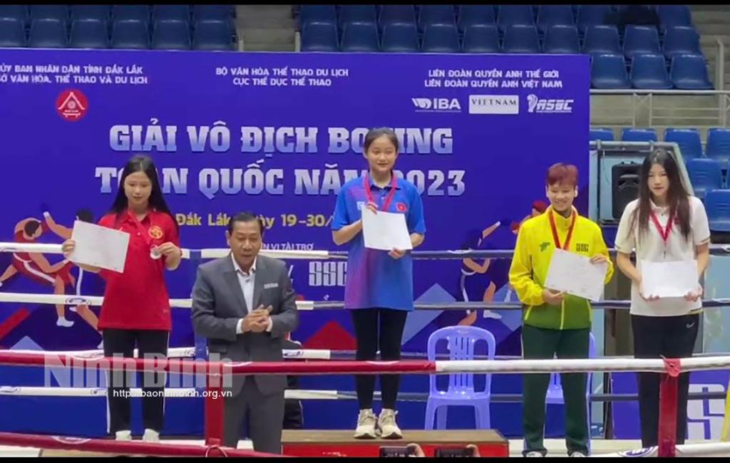 Ninh Binh athletes win 3 medals at the 2023 National Kickboxing Championship