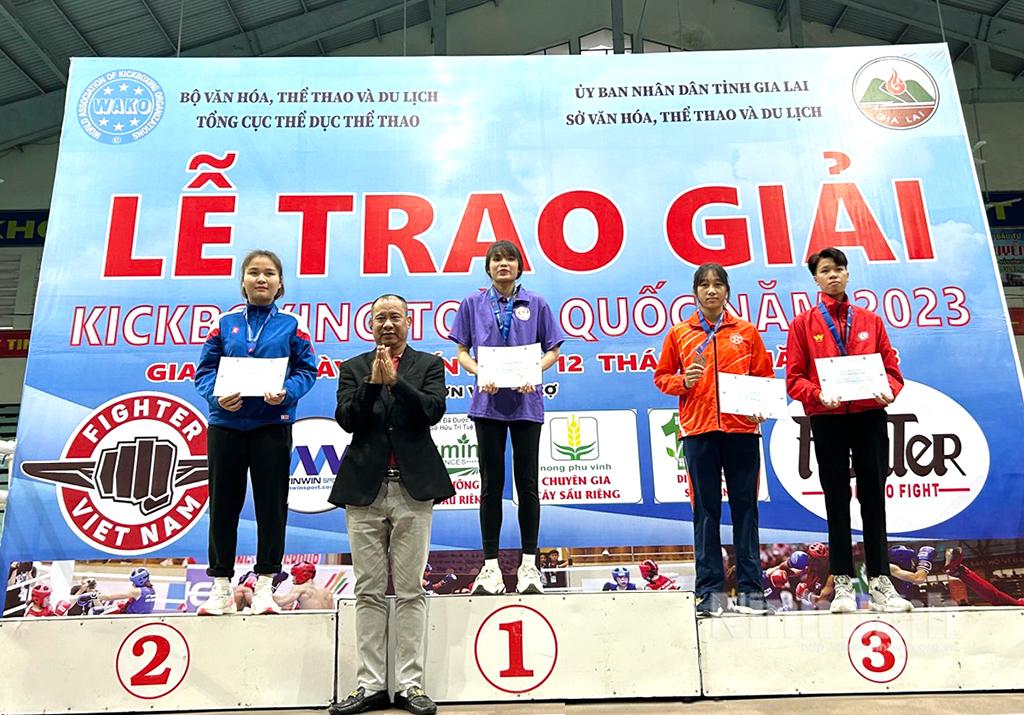 Ninh Binh athletes win 5 medals at the 2023 National Kickboxing Championship