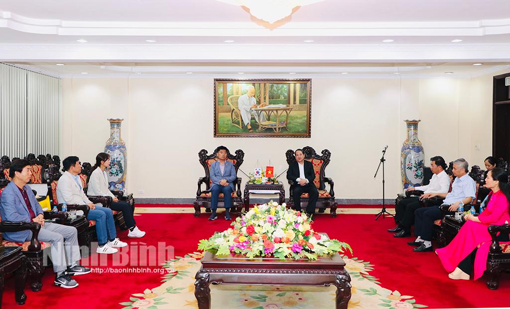 Delegation of Asan City Council pay working visit to Ninh Binh