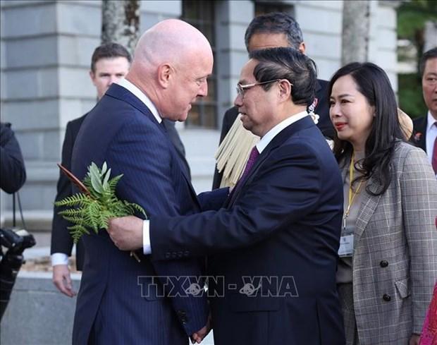 New Zealand Prime Minister chairs welcome ceremony for Vietnamese counterpart