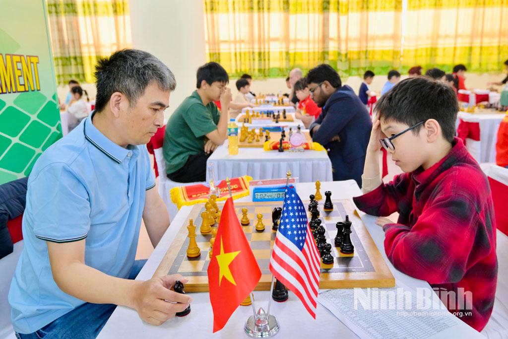 Players take part in a match after the opening ceremony.