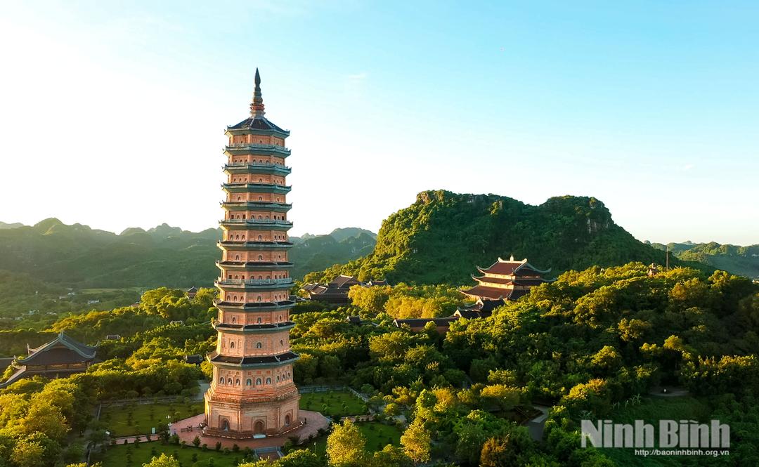Bao Thien stupa at Bai Dinh pagoda complex.